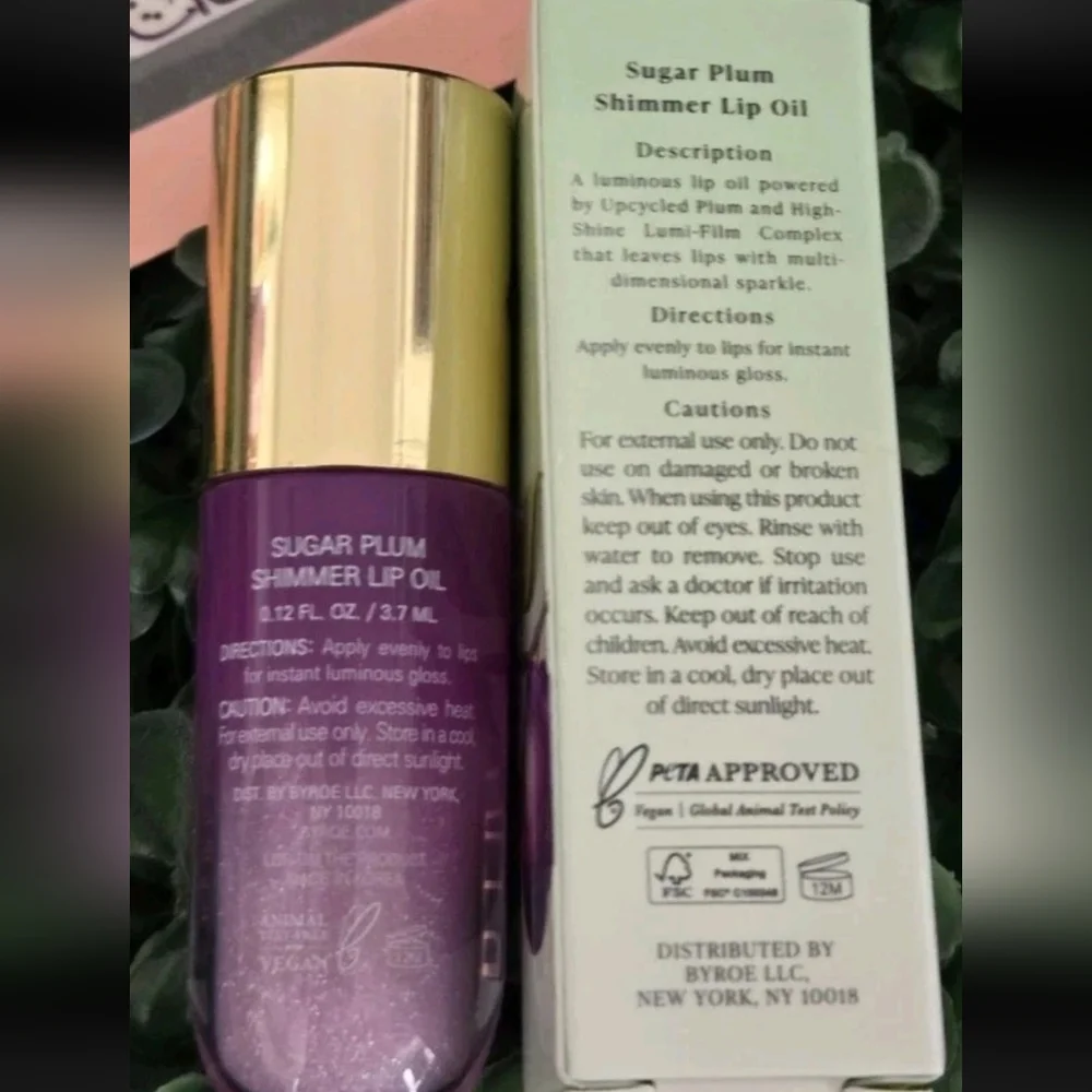​✨ BYROE New York Sugar Plum Shimmer Lip Oil • Full Size • NIB ✨